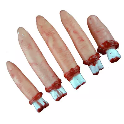 Spooky Severed Fingers Halloween Props | Set Of 5 | Realistic Horror Toy • £7.68