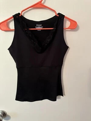 $14 • Buy Spanx V Neck Black Shape Wear Top Tank Lace Small EUC
