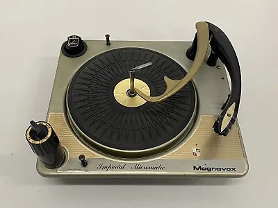Vintage Magnavox Imperial Micromatic Stereo 4 Speed Turntable 1960's Shure • $79.99