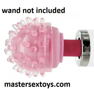 StimU Tip Massage Wand Essentials Attachment Massager Pink Nubs TPE Full Body NR • $12.90