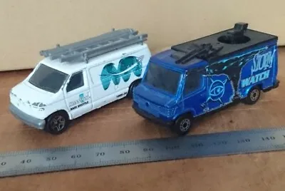 Matchbox Mercedes-Benz TV News Truck Storm Watch & Ford Panel Van  • £4