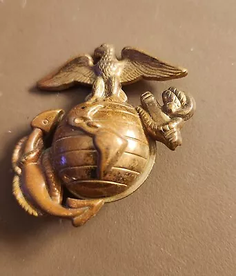 USMC Eagle Globe & Anchor Brass Cover Emblem • $25