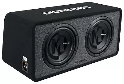 Memphis Audio PRXE12D1 1200 Watt Dual 12  Loaded Subwoofer + Enclosure Box 1 Ohm • $234.95