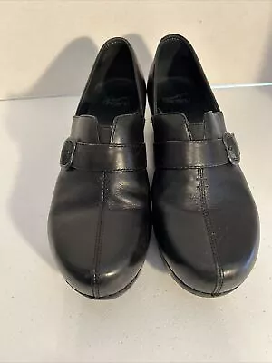 Dansko Tamara Clog Size EU 40 US 9.5 Black Leather Comfort Casual Work Slip On • $22