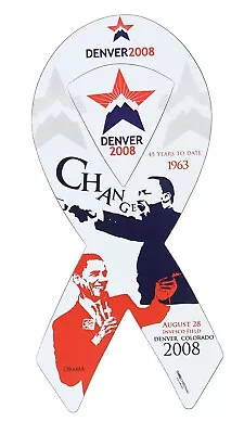 2008 Barack Obama Martin Luther King Jr. Democratic Convention Ribbon Magnet • $24