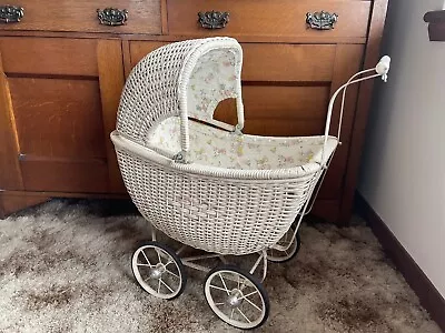 Original 1950’s Vintage Cane Dolls Pram • $80