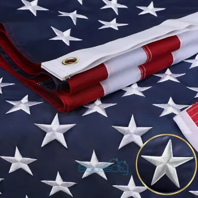 4x6 FT Outdoor Embroidered American Flag Made In USA Luxury Embroidered Star US • $6.99
