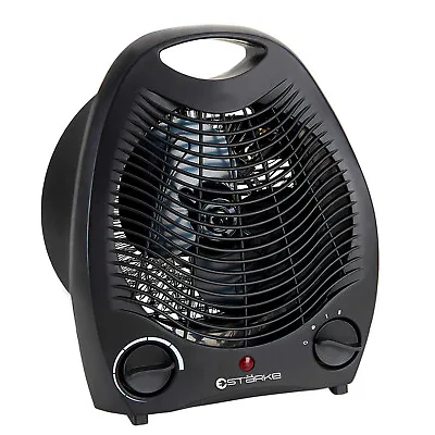 $44 • Buy Electric Fan Heater Starke Black 2000W Portable Thermostat Room Floor Table Desk