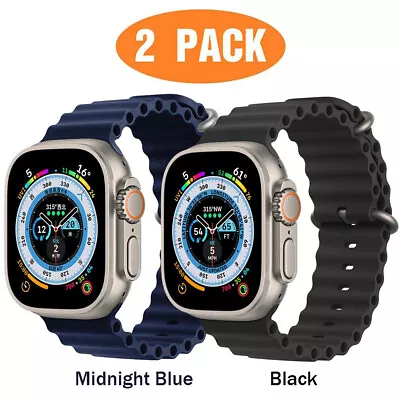 $10.79 • Buy 2Pack For Apple Watch Ocean Band Strap IWatch Ultra Series 9 8 7 6 3  41 45 49mm
