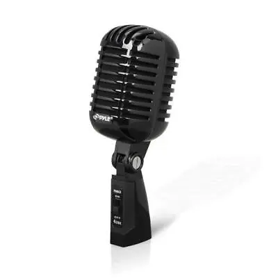 New PYLE PDMICR42BK Classic Retro Vintage Style Dynamic Vocal Microphone (Black) • $41.99