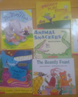 Childrens Scholastic Book Lot Miss Mary Mack Animal Snackers The Beastly Feast • $6.50