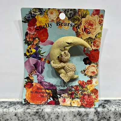 Shelly Bears & Company Bear Hugging Half Moon Pin 1999 Heartfelt Collectibles • $6.75