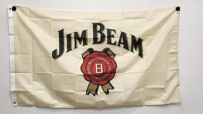 Quality JIM BEAM Flag 150 X 90cm Banner For The Man Cave Garage Shed Bourbon • $37.99