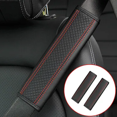£10.27 • Buy 2PCS Leather Car Seat Belt Cover Strap Pad Shoulder Comfort Cushion Harness 