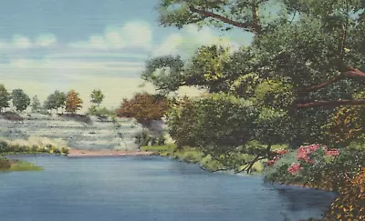 View Of Scenic Vermilion River Near Vermilion Ohio Linen Vintage Post Card • $10.87