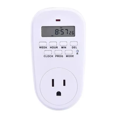 7 Day Digital Timer Wall Plug Socket Control Weekly Programmable Switch Indoor • $14.99