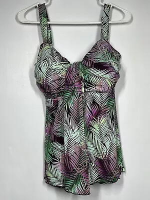 Women's A Shore Fit Swim Top Tankini Top 18W Tropical 860460 • $12.95