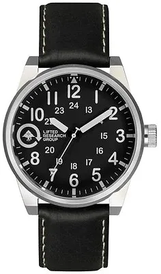 LRG Lifted Field & Research Group Silver/Black 40mm Steel Watch FIE-01011010 NIB • £28.44