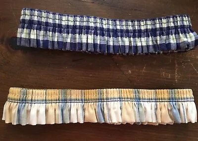 2 Longaberger Medium GARTERS Blue & Yellow Farmhouse Decor • £9.72