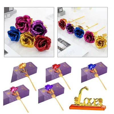 $11.97 • Buy 24K Gold Forever Rose Dipped Flower Gift Box Romatic Valentine's Day For Her