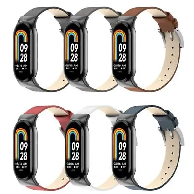 Replacement Leather Strap Wristband Bracelet For Xiaomi Mi Band 8 Smart Band • £4.01