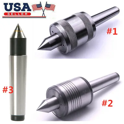 60° MT2 Live Center Morse Taper Triple Bearing / Fixed Top Lathe Centering Tool  • $13.24