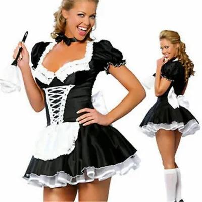 £22.70 • Buy Halloween Ladies French Maid Rocky Horror Waitress Fancy Dress Costume Hen Party