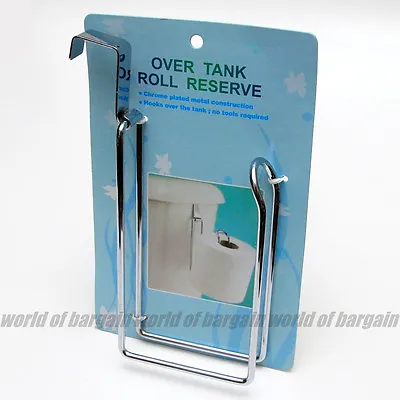 $7.95 • Buy RESERVE TOILET PAPER HOLDER Over The Tank Hanging Metal Tissue Roll Storage H024