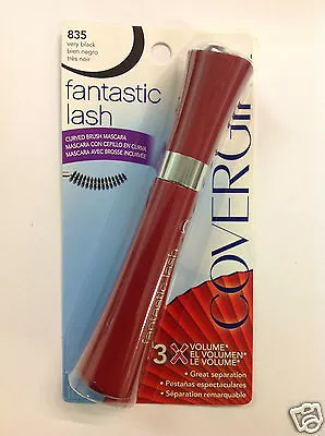 CoverGirl Fantastic Lash Curved Brush Mascara VERY BLACK #835 Washable NEW • £11.16