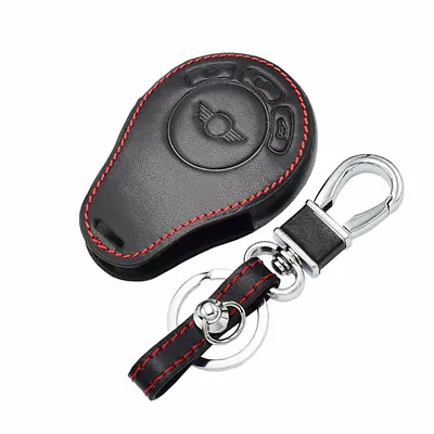 Black Leather 3 Buttons Remote Key Case Cover For Mini Cooper Countryman Paceman • $11.99