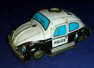 VTG Tora Toys VOLKSWAGEN Beetle POLICE CAR VW Bug Battery Toy Japan NON-WORKING • $14.97