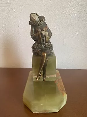 JB Hirsch Art Deco Harlequin Figurine/Bookend • $99.99