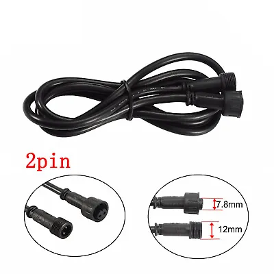 1M /2M /3M Extension Cable For Outdoor LED Deck Light Stair Step Power Cord IP67 • £6.92