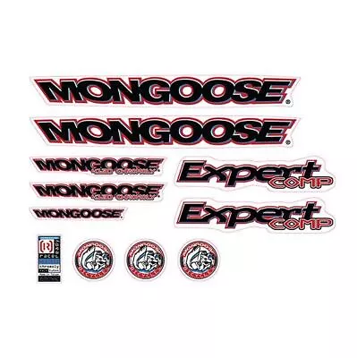 Mongoose - 1996 Expert Comp - For Chrome Frame Decal Set - Old School Bmx • $88