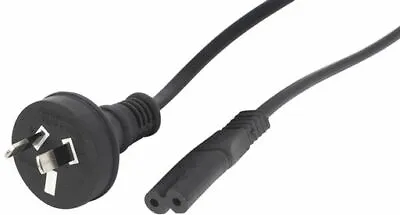 $4.99 • Buy 2 Pin Core Figure 8 IEC-C7 Power Lead AC Power Cable Mains Plug 7A Black, 0.5M