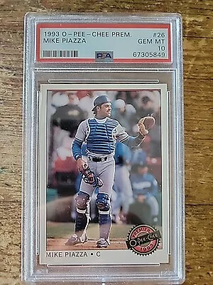 1993 O-Pee-Chee Mike Piazza RC PSA 10 Pop 47 • $80