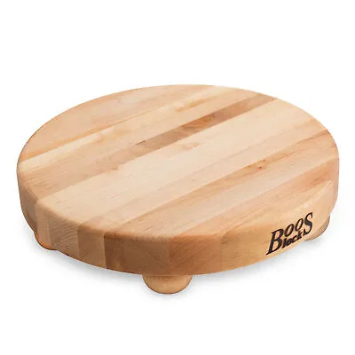 John Boos Maple Wood Edge Grain Round Cutting Board For Kitchen 12  X 1.5  • $67.95