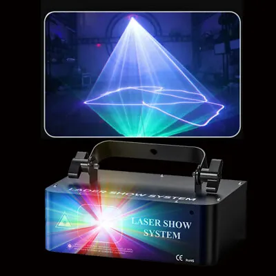 LED RGB Laser Beam Scanner Projector DMX DJ Party Bar Club Stage Effect Lighting • £49.99