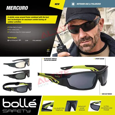 Bolle Safety Glasses MERCURO Sporty Spectacles Anti-scratch & Anti-fog Coating  • £7.19