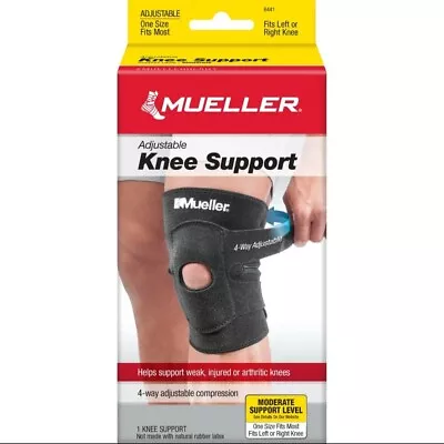 Mueller Adjustable Knee Brace Support Black One Size Fits Most 🔥Damaged Box🔥 • $18.99