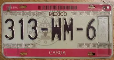 Mexico Saf-sct Carga License Plate - 2003 - 313-wm-wm-6 • $15.99