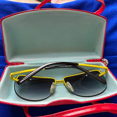 MISS SIXTY LIME FRAMED SUNGLASSES WITH RED CASE Excellent Condition • £45