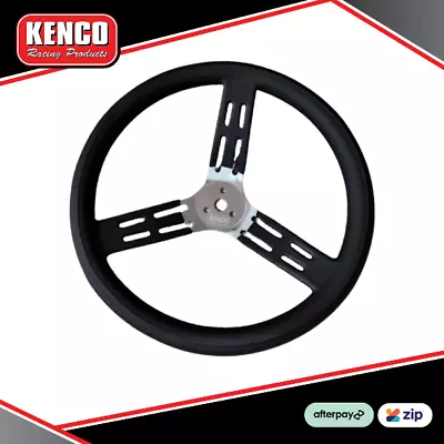 LONGACRE / Kenco 15″ SOFT GRIP Alloy STEERING WHEEL 2.5  Dish Speedway Racing • $149