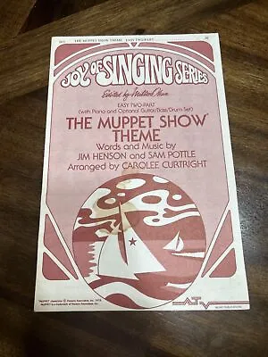 The Muppet Show Theme Song Vintage Sheet Music Easy 2-Part Piano Guitar • $6.95