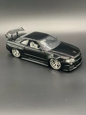 Jada Import Racer 1:24 Nissan Skyline R34 Black Mint • $34.99