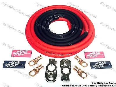 OVERSIZED 4 Ga OFC Battery Cable Relocation Kit 15+ 2 - W/ TERMINALS IMCA UMP K5 • $54.95