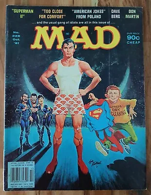 Vintage # 226 October 1981 Mad Magazine Superman Parody Issue • $7