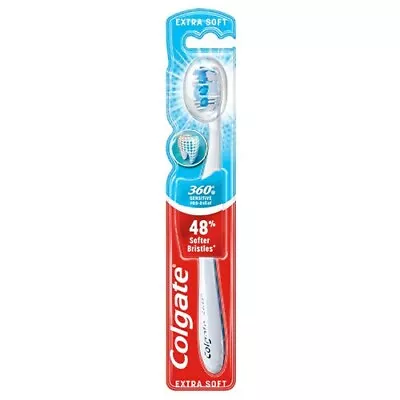 2x COLGATE 360 Sensitive Pro-Relief Extra Soft Toothbrush Gum Kind Cleans Teeth  • £9.99