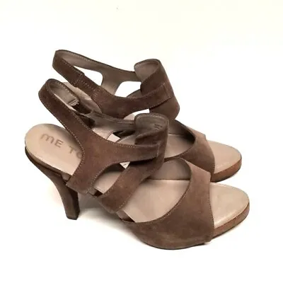 Me Too Women's FAWN14 Brown Suede High Heel Pump Sandals Shoes Size 10 M  • $15.39