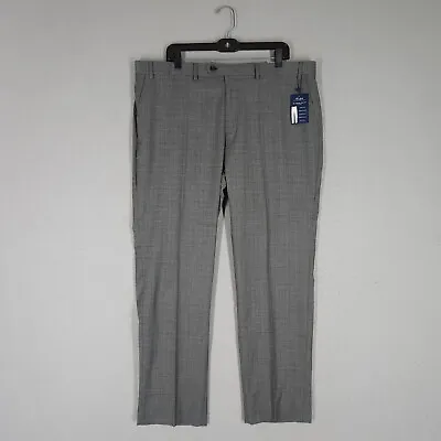 NEW Ralph Lauren Pants Mens 40x30 Gray Plaid Comfort Flex Stretch Flat Front NWT • $35.88